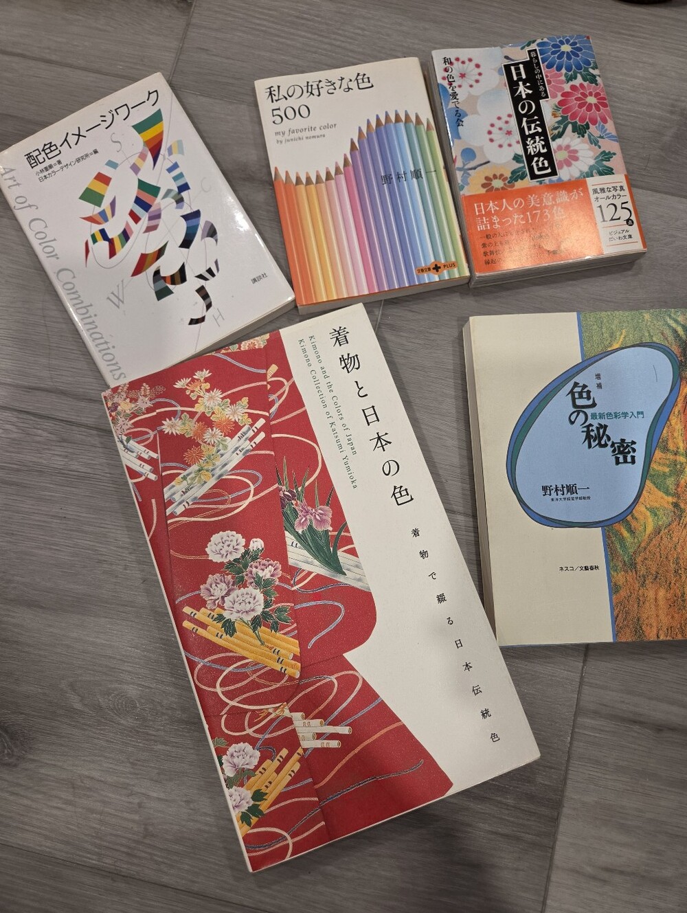 Japanese Traditonal Color Swatch & Kimono Design Books Set of 5